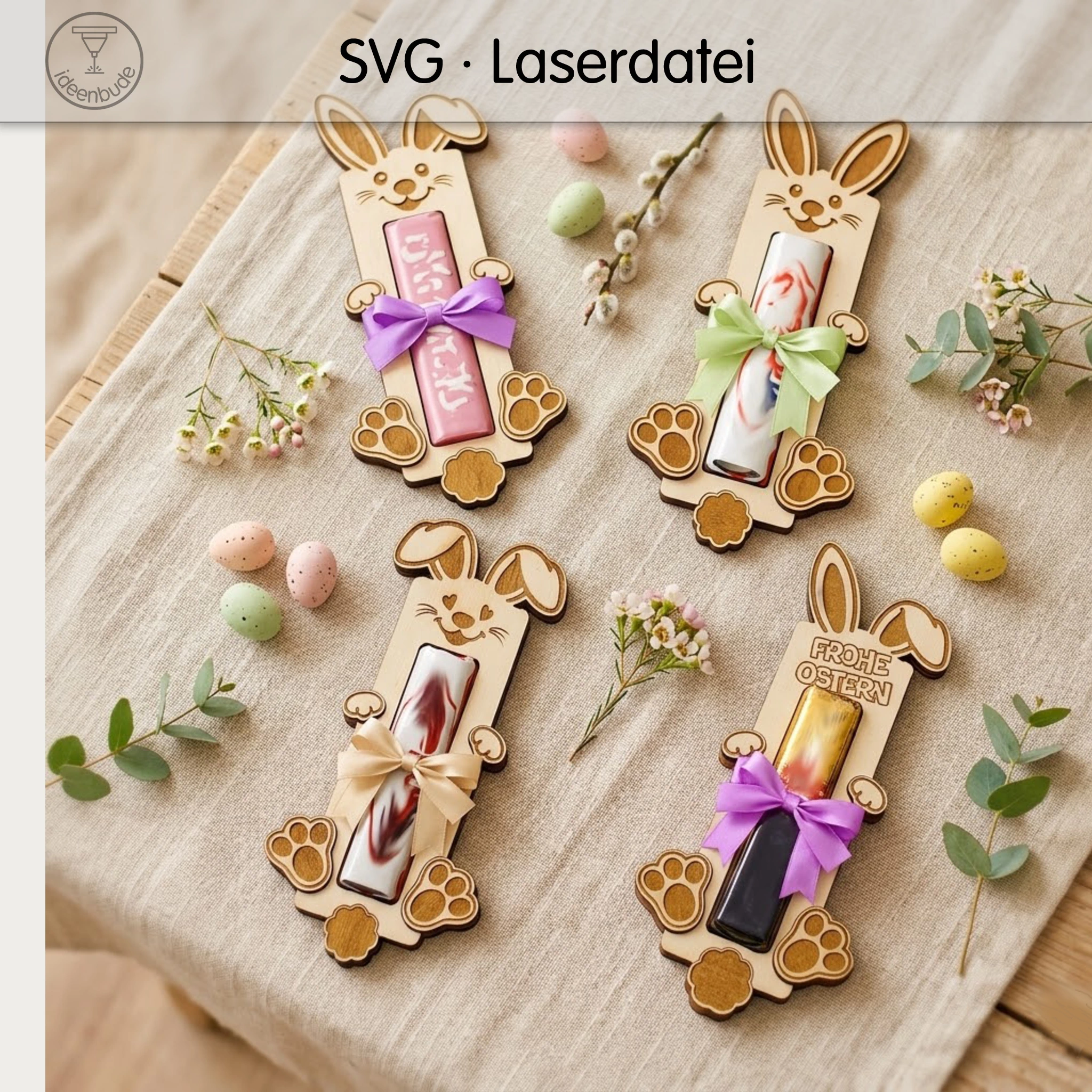 4 Laserdateien für Schokoladenhalter