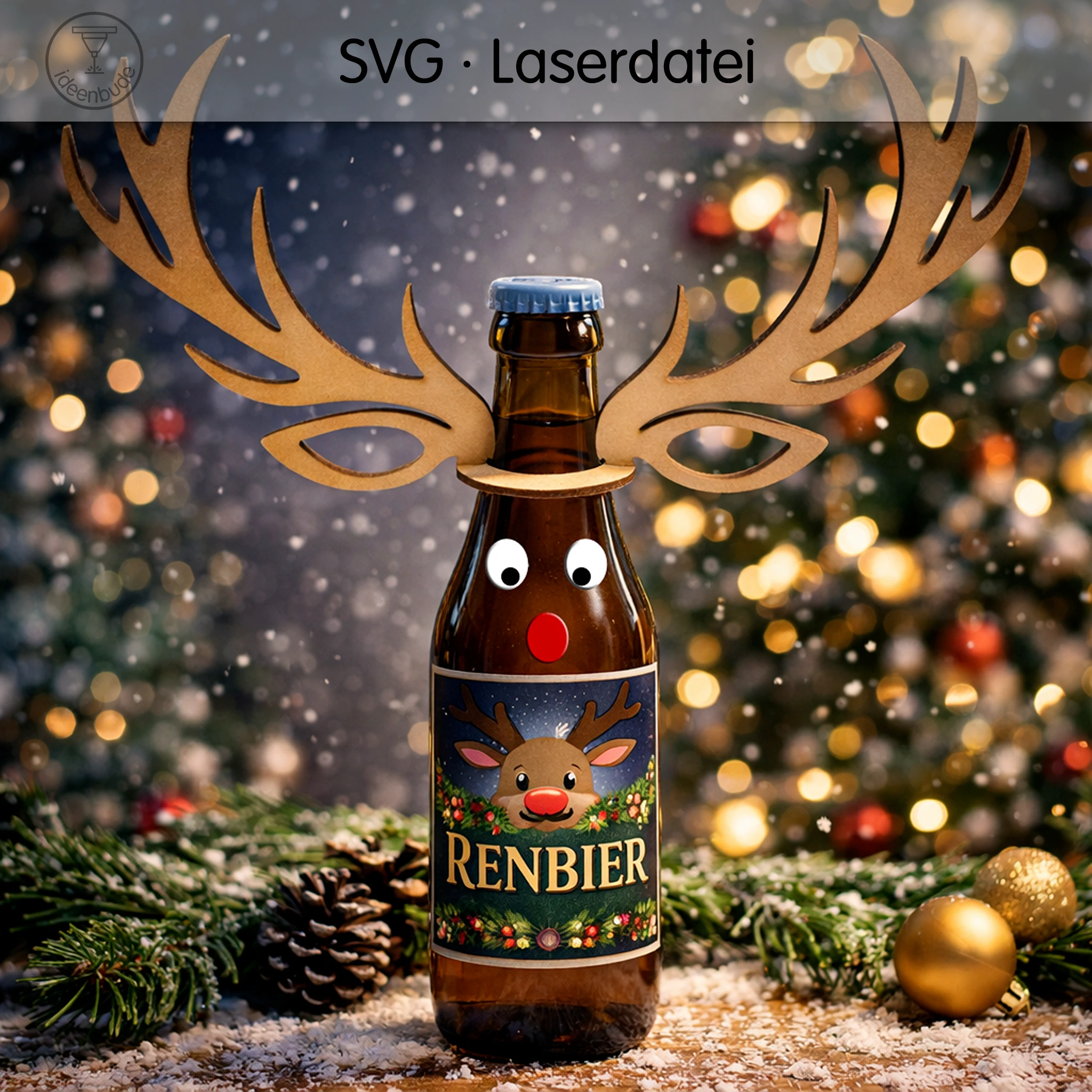 Renbier – die wohl lustigste Laservorlage für Flaschen mit Humor